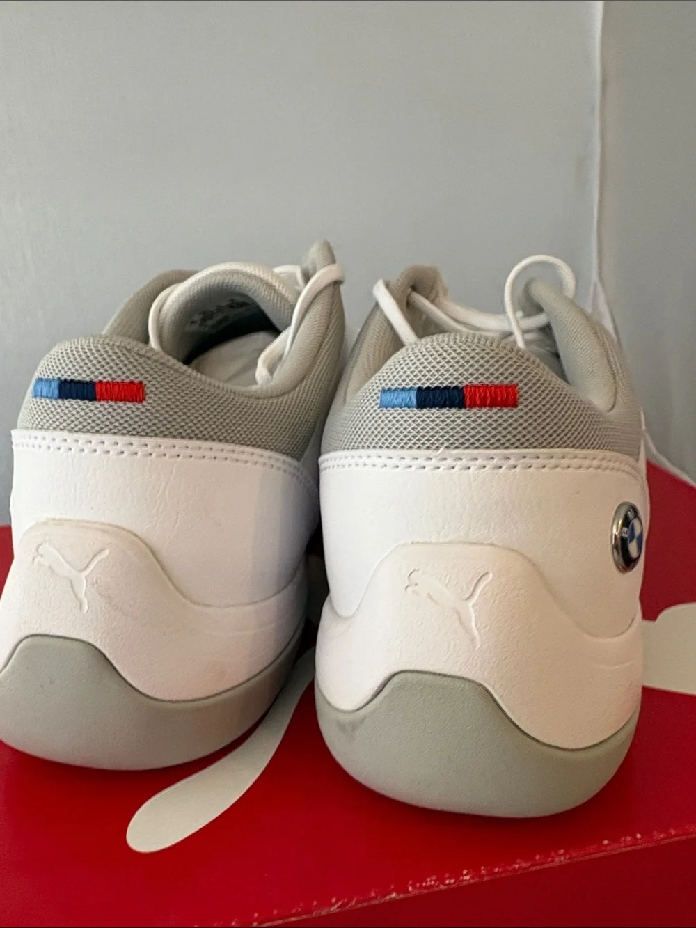New PUMA BMW Motorsport Men’s White Driving Sneakers Kart Cat III NM